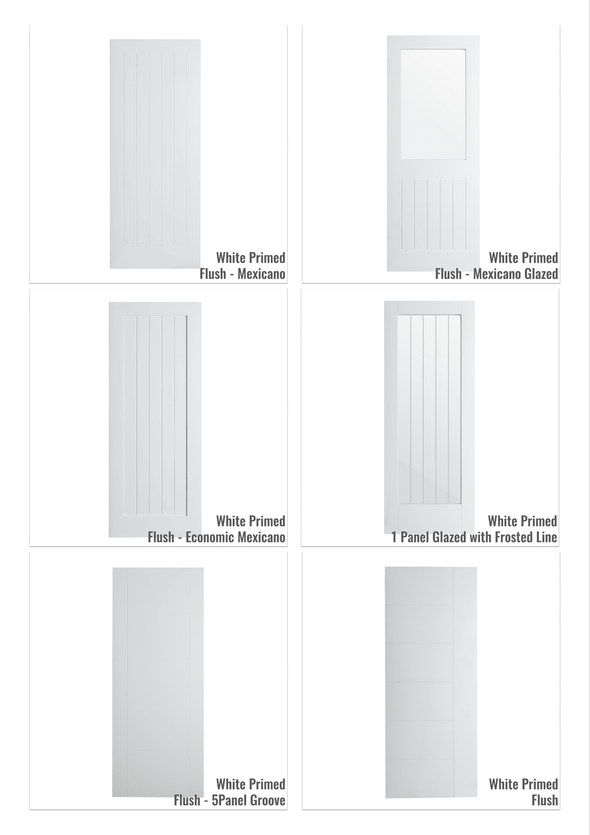 室内门 01 白底漆门 02